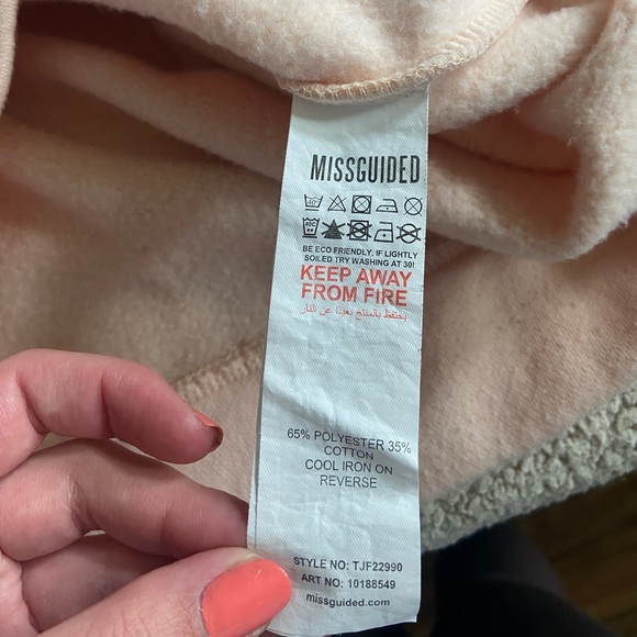 🔸 Missguided 🔸 basic peach hoodie - Picture 5 of 7